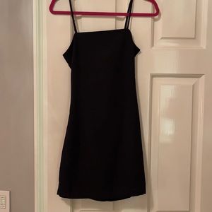 Black mini dress with tie in back
